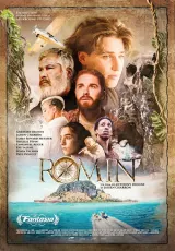 Romin (2026) movie poster featuring young protagonist in forest setting with mysterious artifact