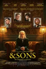 & Sons (2026) movie poster featuring Bill Nighy as a reclusive novelist surrounded by his estranged sons in a tense family gathering