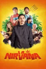 La Nirvana (2026) movie poster featuring Jean-Baptiste Brucker, Ichem Bougheraba, Éric Cantona, and Gad Elmaleh in a French suburb setting