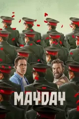 Poster for Mayday (2026) showing Ryan Reynolds and Kenneth Branagh in Cold War military attire against a snowy backdrop.