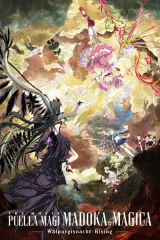 Poster for Puella Magi Madoka Magica the Movie -Walpurgisnacht: Rising- (2026) showing Madoka and Homura against a surreal, witch‑like backdrop