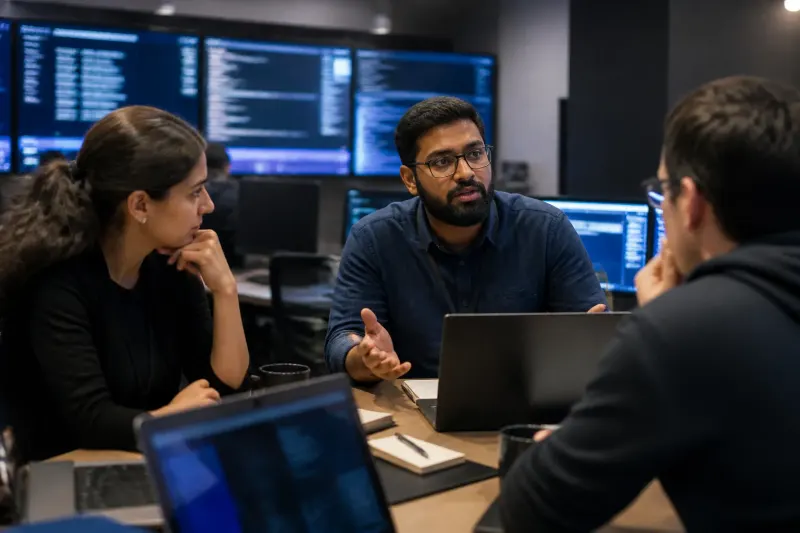 IT professionals discussing attacks on passkey enrollment