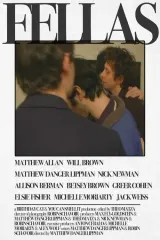 Poster for Fellas (2026) showing the ensemble cast in a living‑room setting