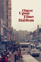 Poster for Once Upon a Time in Harlem (2026) showing a sepia-toned gathering of Black artists and intellectuals at a 1970s party, with William Greaves' name and the tagline 'A film over 50 years in the making.'