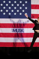 Musk (2026) documentary poster featuring Elon Musk silhouette with Tesla and SpaceX imagery