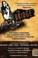 The Bridge (2026) documentary poster showing young musicians with instruments against a Los Angeles backdrop, reflecting the film's theme of healing through music after trauma