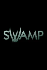 Swamp (2026) movie poster showing a dark lake at night with silhouetted trees and a vague shape emerging from the water