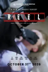 REEL (2026) movie poster featuring the cast in a dark cinema setting