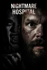 Nightmare Hospital (2026) movie poster featuring a dark, sterile hospital corridor with a lone figure silhouetted at the far end