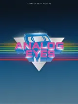 Poster for Analog Eyes (2026) showing a vintage VHS tape overlay with surreal horror‑comedy imagery