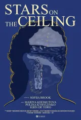 Poster for Stars on the Ceiling (2026) showing a woman looking upward with a cityscape background