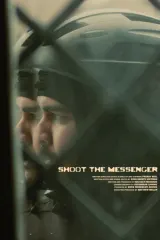 Shoot the Messenger (2026) movie poster featuring a bike messenger in urban traffic, tense atmosphere, gritty thriller aesthetic