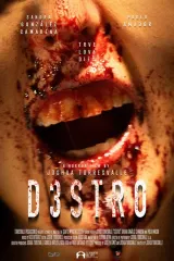 Poster for D3STRO (2026) showing a dimly lit kitchen with two silhouettes, hinting at a gruesome culinary ritual
