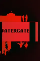 Poster for Watergate (2026) showing a shadowy figure resembling Nixon amid demonic imagery
