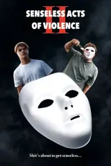 Poster for Senseless Acts of Violence 2 (2026) showing a dark, surreal camping scene with ominous figures