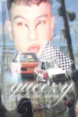 Poster for Queezy visits the Races (2026) showing Queezy Babaz in sparkly mini-dress at a Cape Town car racing event