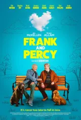 Poster for Frank and Percy (2026) showing Ian McKellen and Roger Allam walking dogs on Hampstead Heath