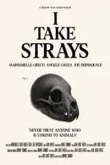 Poster for I Take Strays (2026) showing a mother and daughter in a dimly lit hallway