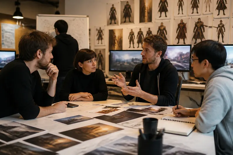 The game showcases a vibrant faction of evolving desert lizards negotiating resources.