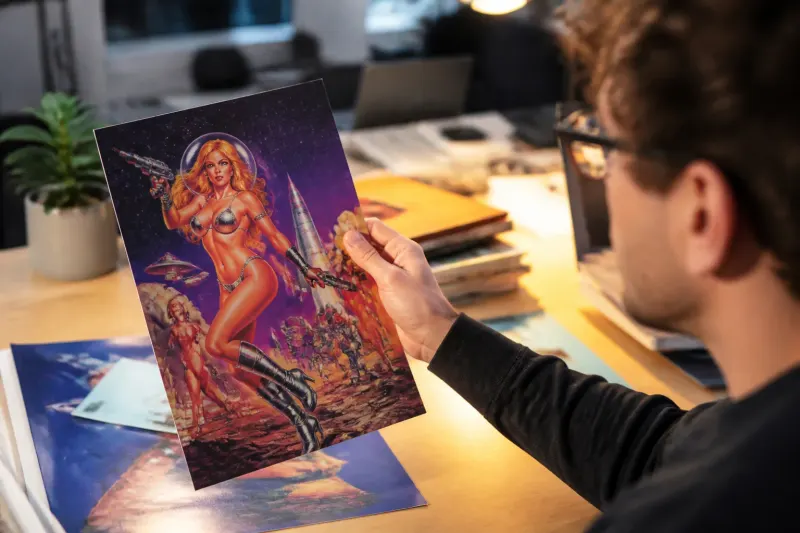 A classic game cover for Sex Vixens from Space featuring its quirky and risqué art style.