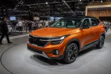 A new 2027 Kia Seltos showcased under bright showroom lights