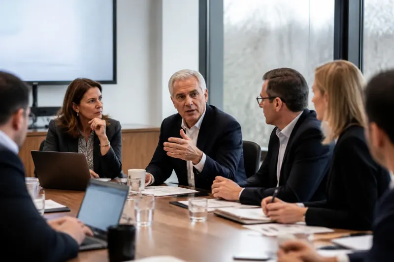 The Alliance for Automotive Innovation headquarters with a meeting in progress