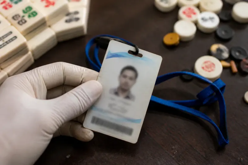An image highlighting Zoe's ID card from the organ box within the game.