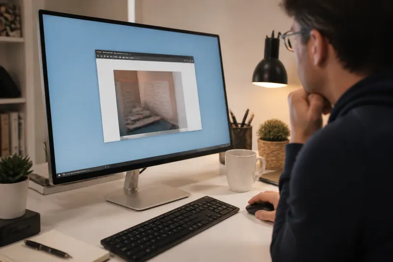 A user capturing a screenshot using the Snipping Tool