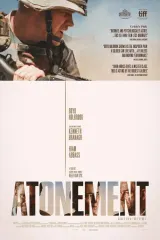 Atonement 2026 movie poster featuring Boyd Holbrook as a haunted Marine