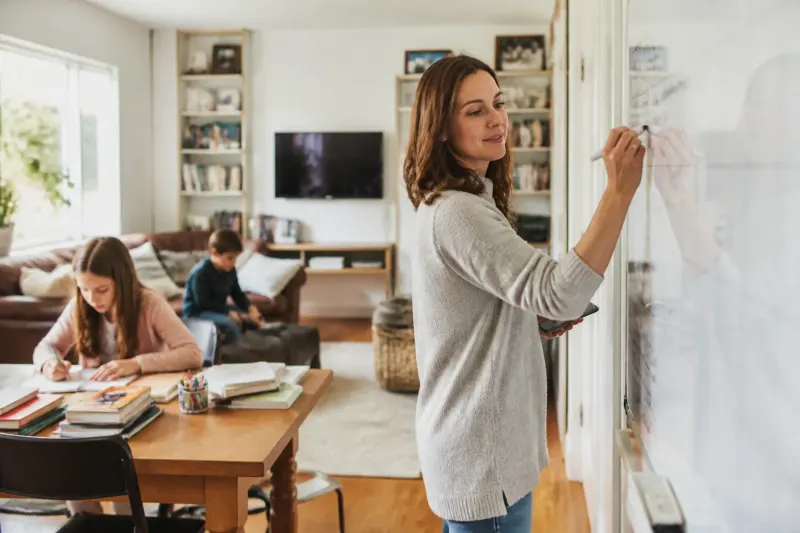 Orbits managing household tasks through messaging.