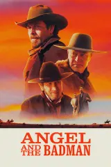 Poster for Angel and the Badman (2026) showing Zachary Levi as Quirt Evans against a desert backdrop