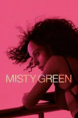 Poster for Misty Green (2026) showing Rosalind Eleazar as the titular actress against a Hollywood backdrop