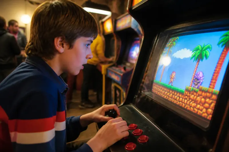 A screenshot of Wonder Boy in Monster Land showing classic gameplay.