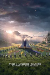 Poster for The Hunger Games: Sunrise on the Reaping (2026) showing a young Haymitch Abernathy against a Capitol backdrop