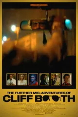 THE FURTHER MIS-ADVENTURES OF CLIFF BOOTH (2026) movie poster featuring Brad Pitt as a weathered Cliff Booth in 1970s Los Angeles, directed by David Fincher