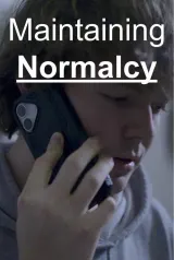 Maintaining Normalcy (2026) poster showing a young college-aged man looking contemplative, with medical imagery subtly blended into the background, reflecting the film's theme of waiting for a cancer diagnosis