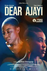 Poster for Dear Ajayi (2026) showing two sisters and their mother in a modest Nigerian home