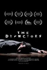 The Defectors (2026) movie poster featuring a near-future surveillance aesthetic with detective imagery