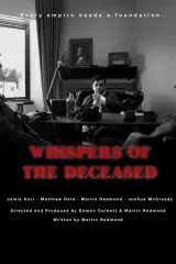 Whispers of the Deceased 2026 movie poster featuring Jamie Kerr and Matthew Reid as crime partners
