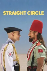 Straight Circle (2026) movie poster featuring two soldiers in a vast desert landscape