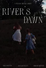 Poster for River's Dawn (2026) showing a lone woman standing by a misty river at sunrise