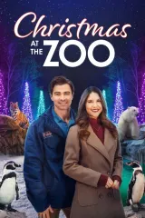 Christmas at the Zoo (2026) movie poster featuring Brittany Underwood and Matt Cohen in a winter zoo setting with penguins