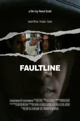 Faultline (2026) movie poster featuring siblings Charlie and Sage Jackson against a fractured urban backdrop, reflecting the film's themes of systemic division