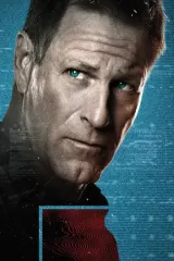 Model Citizen (2026) movie poster featuring Aaron Eckhart as Steven Bay in a clinical, surveillance-heavy setting