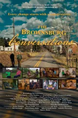 The Brownsburg Conversations (2026) movie poster featuring residents of a Virginia town in conversation