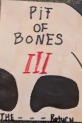 Poster for Pit Of Bones 3: The Return (2026) showing a dark pit with bones and a shadowy killer figure