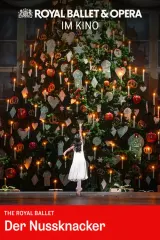 Poster for Royal Ballet & Opera 2026/27: The Nutcracker (2026) featuring a ballet dancer in a nutcracker soldier costume against a snowy stage backdrop