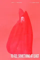 Poster for To feel something at least (2026) showing a woman posing as a sculpture