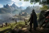 A striking landscape showcasing the diverse environments of Valheim, RuneScape: Dragonwilds, and Enshrouded, with players pursuing adventures.