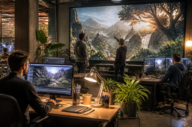 Players embarking on quests and exploring unique worlds in Valheim, Dragonwilds, and Enshrouded.